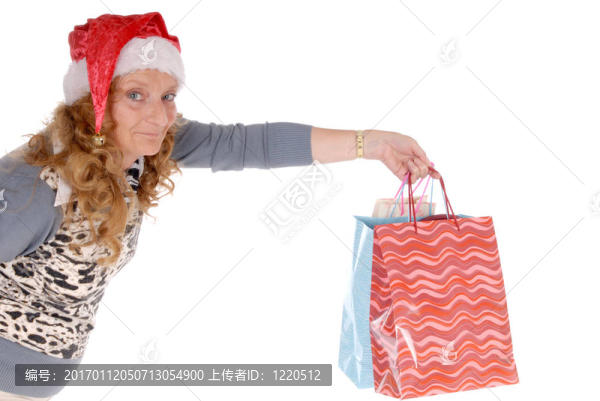 女人圣誕購物