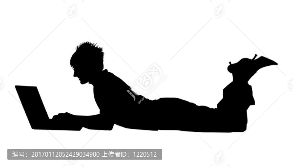 剪影與剪輯路徑婦女與筆記本電腦