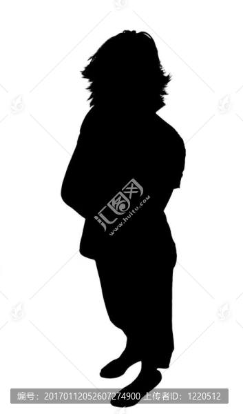 青年女性剪影