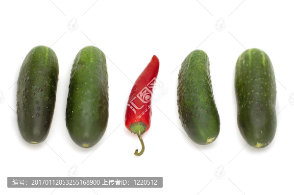 紅辣椒和黃瓜