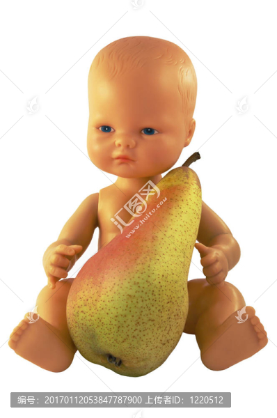 白色的娃娃和梨-匯圖網(wǎng) www.fosd68.com 白色的娃娃和梨