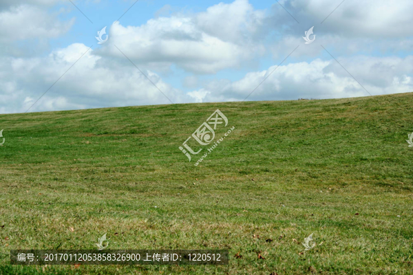 田野和多云的天空