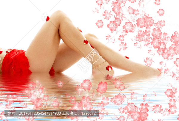 長腿女士在水里
