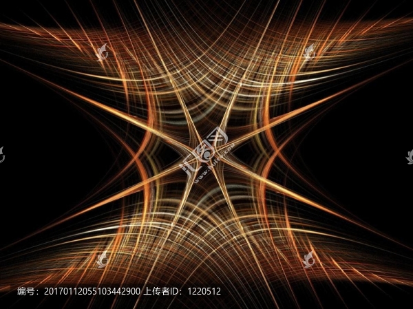 橙星三維光分形