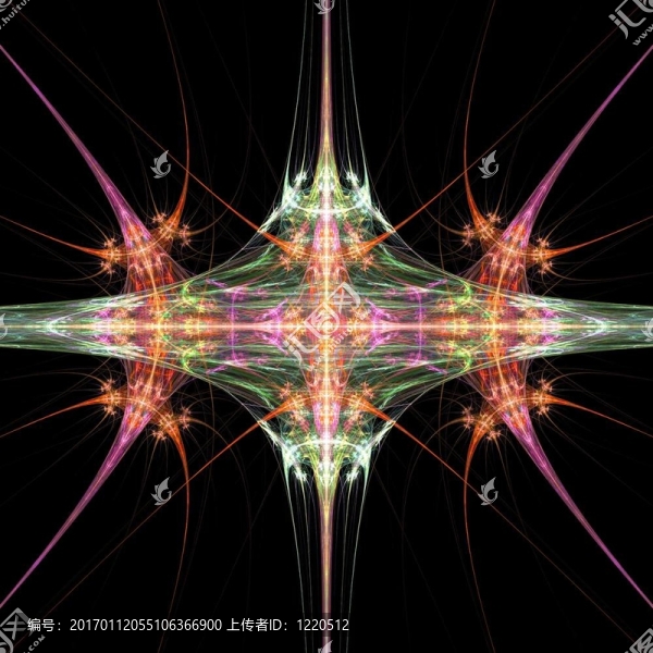 部落色彩的分形圖案