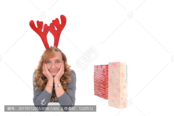 圣誕節(jié)圣誕節(jié)的女人；