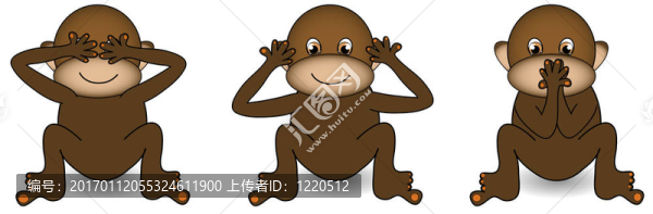 三只猴子