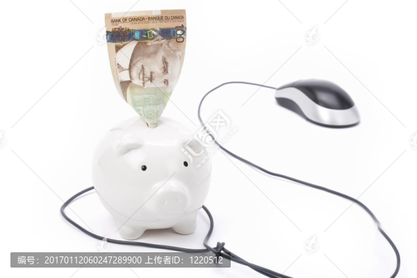 小豬銀行和電腦鼠標(biāo)