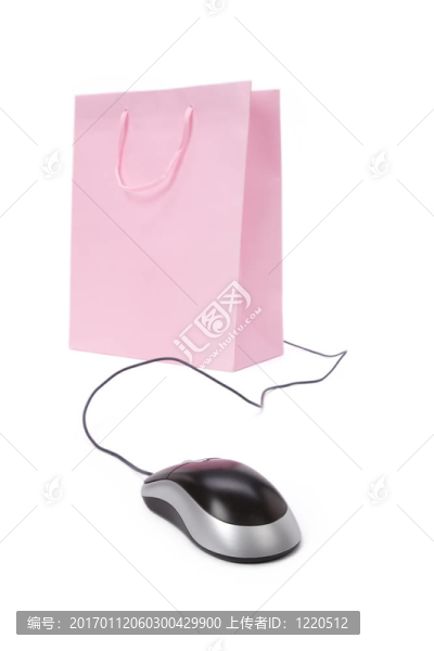 購物袋和電腦鼠標(biāo)