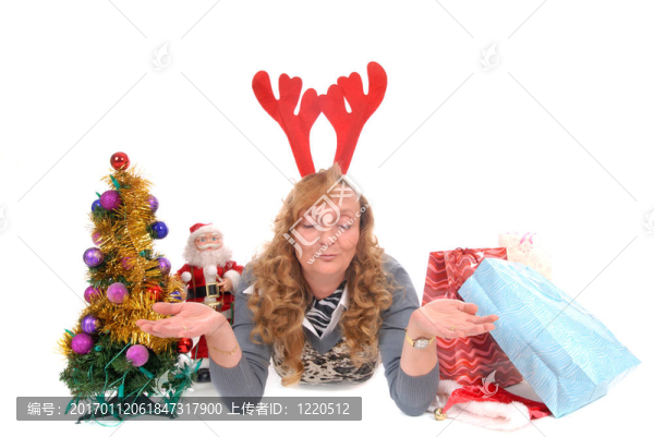 圣誕節(jié)圣誕節(jié)的女人；