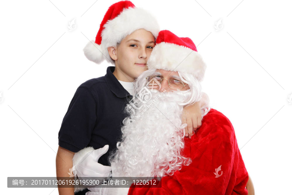 可愛(ài)的男孩與Santa-匯圖網(wǎng) www.fosd68.com 可愛(ài)的男孩與Santa