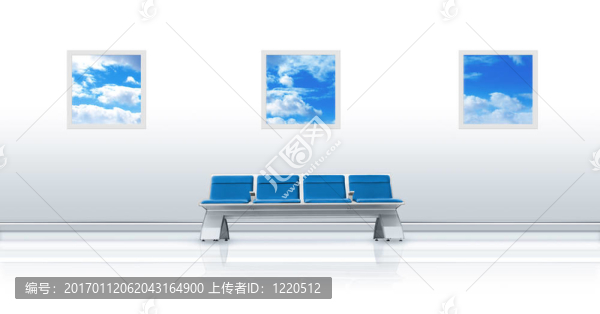 機(jī)場座椅藍(lán)