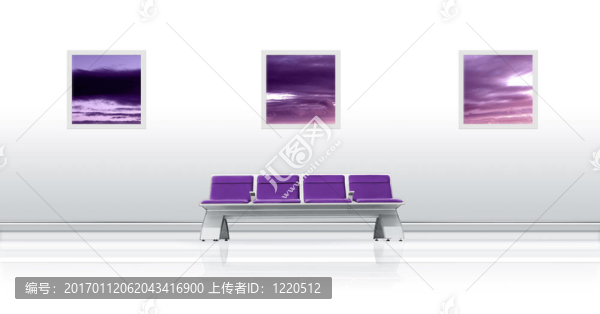 機(jī)場座椅紫色