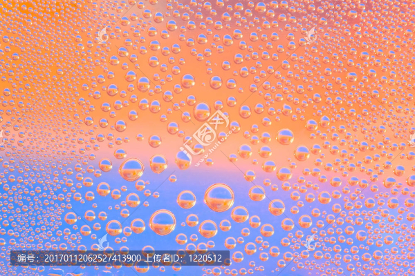 橙色和藍色的泡泡