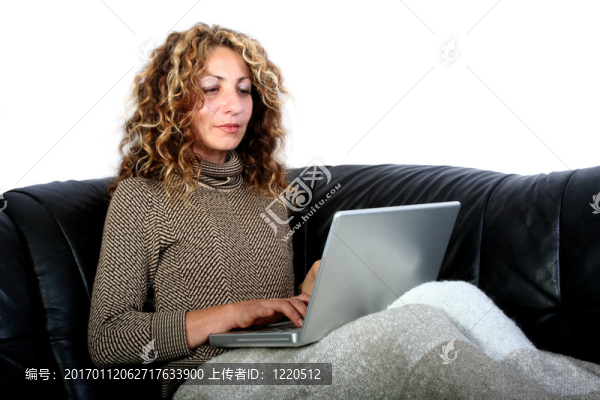 女人的筆記本電腦