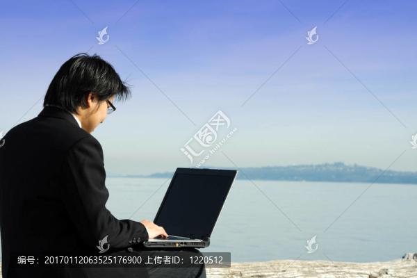 工作的商人