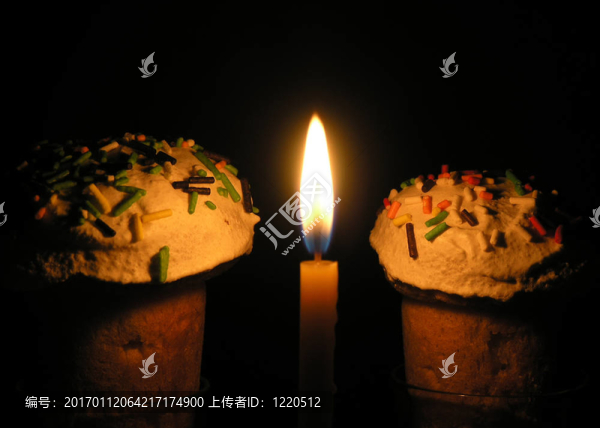 復(fù)活節(jié)蛋糕和蠟燭