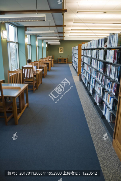 在圖書館工作