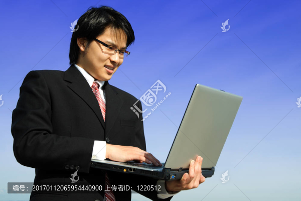 工作的商人
