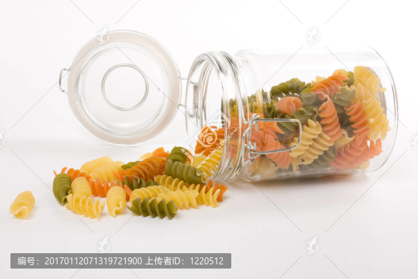 玻璃瓶里的意大利面