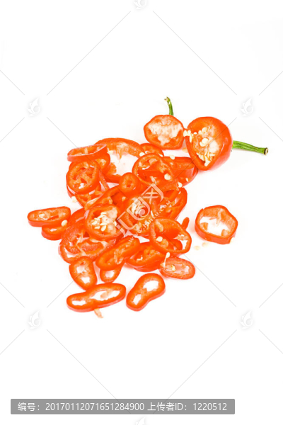 紅辣椒辣椒片白色