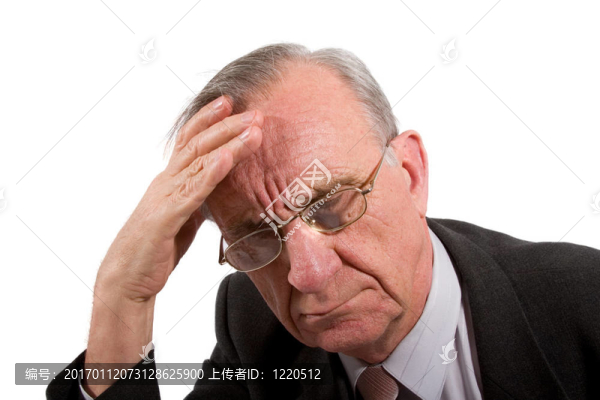 集中的嚴肅的人