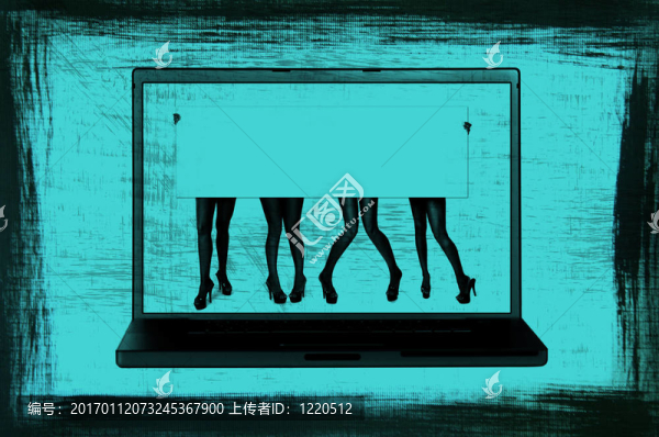 垃圾標(biāo)志的婦女在一個(gè)筆記本的腿