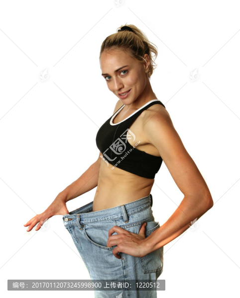 成功的女人誰失去了很多重量