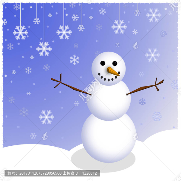 冬天的雪人的場(chǎng)景