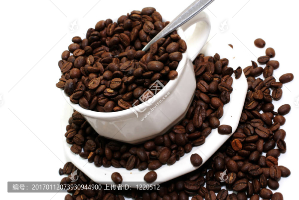 杯子里的咖啡豆