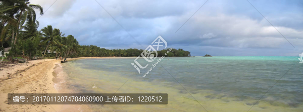 熱帶海灘植被繁茂；諾西波拉哈；Sainte；瑪麗島；馬達(dá)加斯加；Panoramique