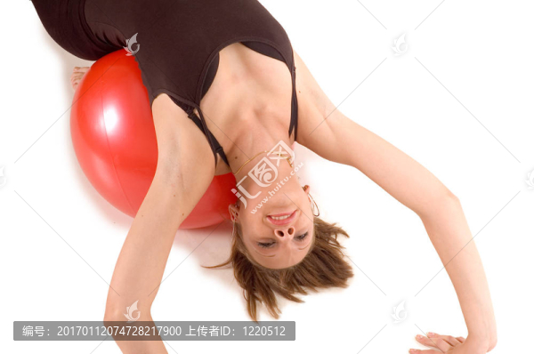 健身球收腹