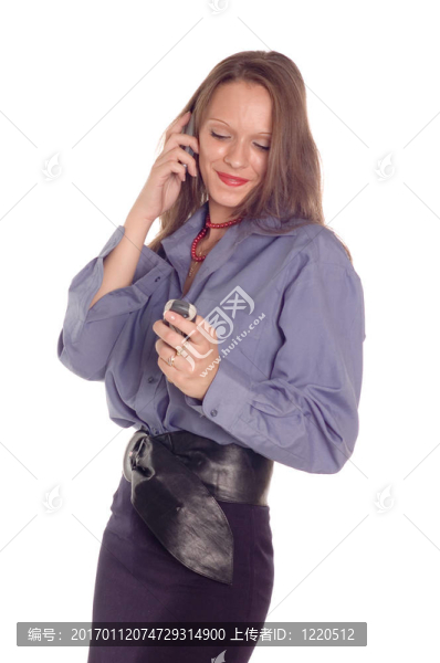商務女人和電話