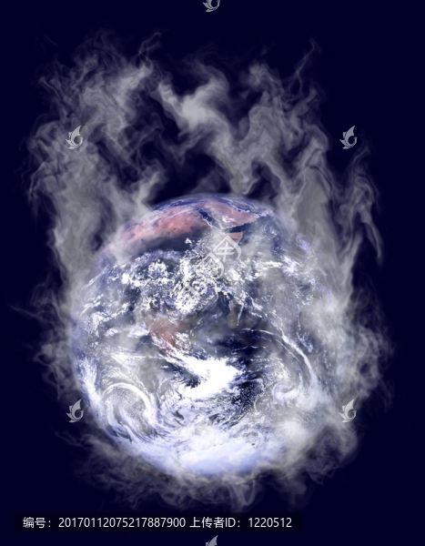 吸煙的地球儀