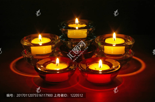 夜間的蠟燭