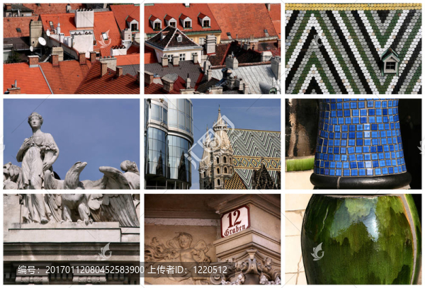 維也納標志性建筑的拼貼
