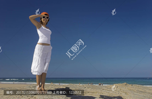 在海灘的一天