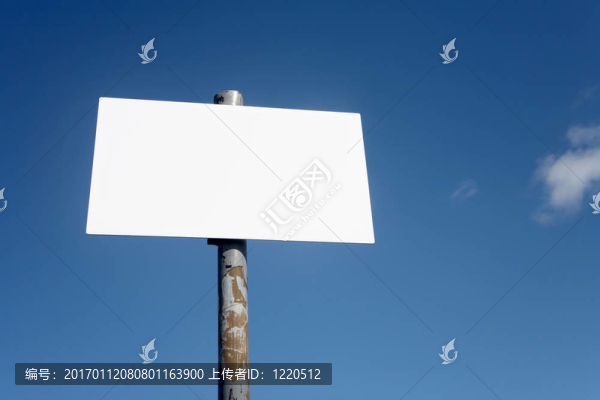 空白白色標(biāo)志。