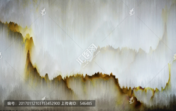 新中式山水,床頭玉石畫,合層