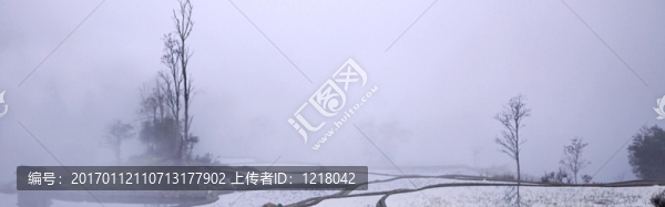 晨霧中的哈尼梯田