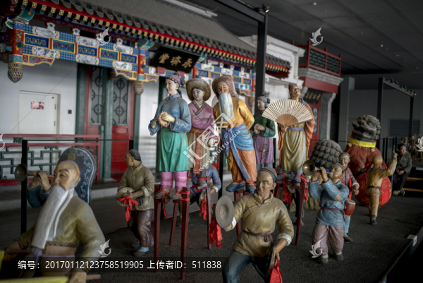 老北京天橋賣藝場景雕塑