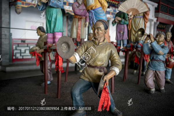 老北京天橋賣藝場景雕塑