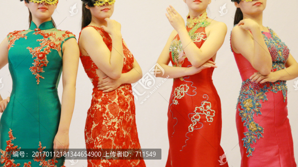 時尚裙裝模特