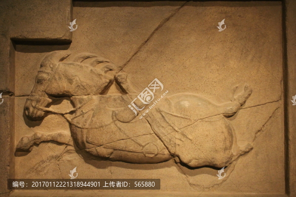 昭陵六駿石刻,白蹄烏