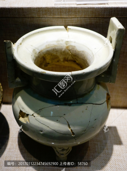 白釉香爐,元代