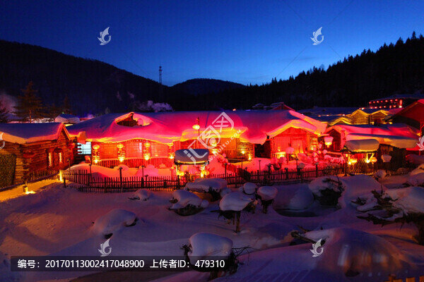 雪鄉(xiāng),夜景
