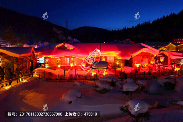 雪鄉(xiāng),夜景