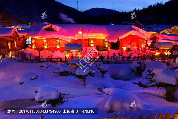 雪鄉(xiāng),夜景,雪,風(fēng)景