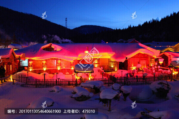 雪鄉(xiāng),夜景,雪景