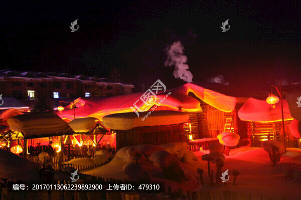 雪鄉(xiāng),夜景